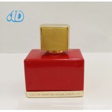 Ad-P238 Square Red Glass Perfume Bottle 25ml